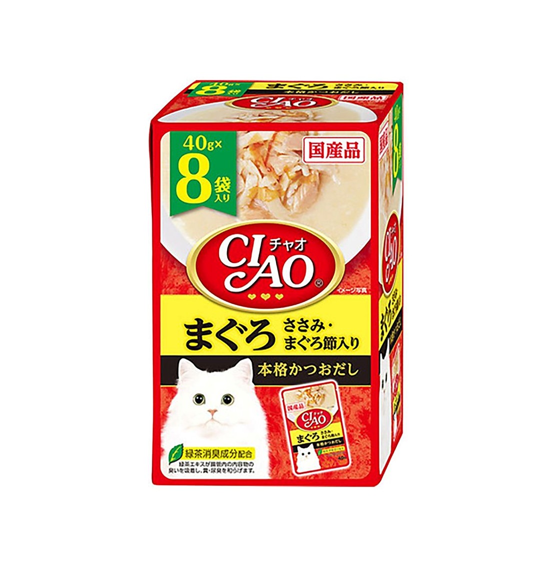 CIAO IC-383 貓濕糧 吞拿魚 雞肉 吞拿魚乾口味 PARTY 40g x 8