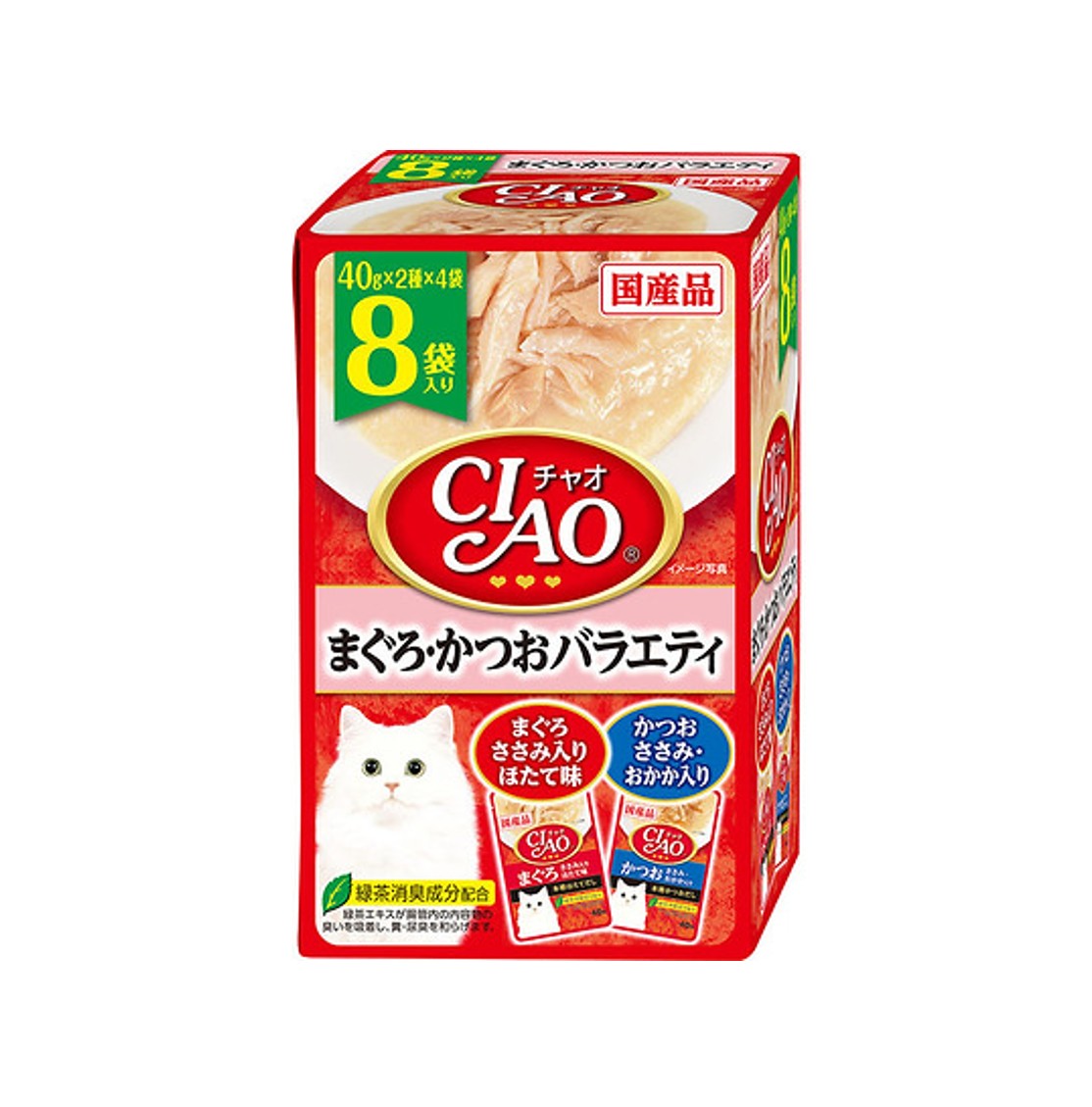 CIAO IC-388 貓濕糧 吞拿魚 鰹魚口味 Party 40g x 8