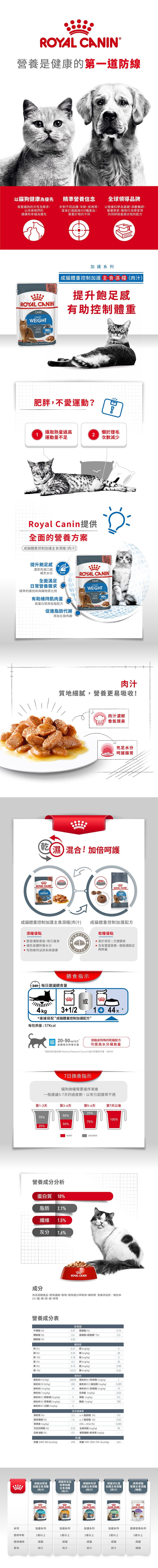 FCN 成貓體重控制加護主食濕糧(肉汁)85克 X 12 (包裝隨機提供)
