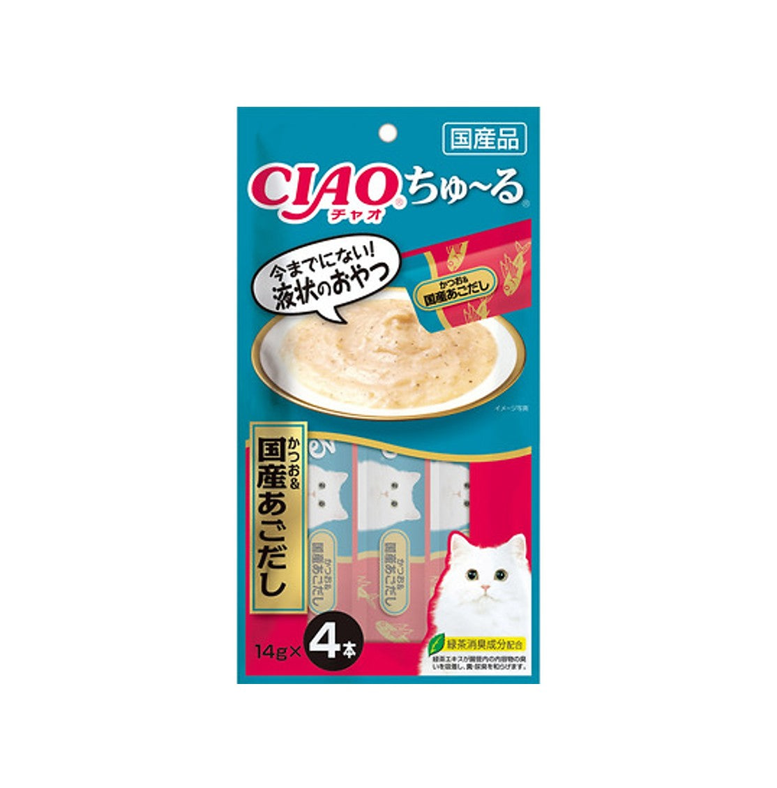 CIAO 貓零食 日本肉泥(SC-178) - 吞拿魚&國產飛魚醬 14gx4條裝