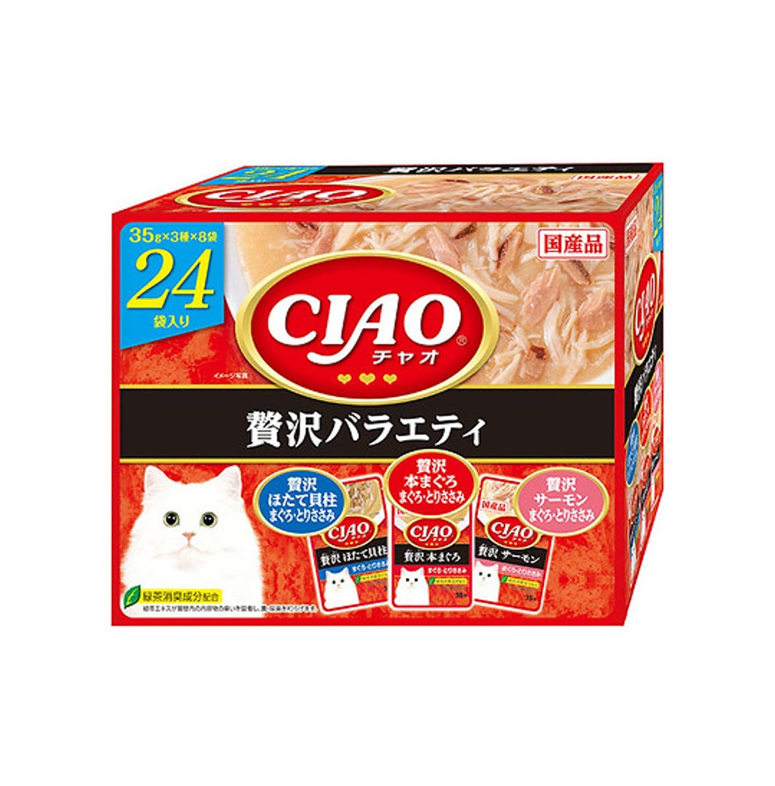 CIAO IC-424 貓濕糧 豪華系列 雜錦口味 PARTY 35g x 24