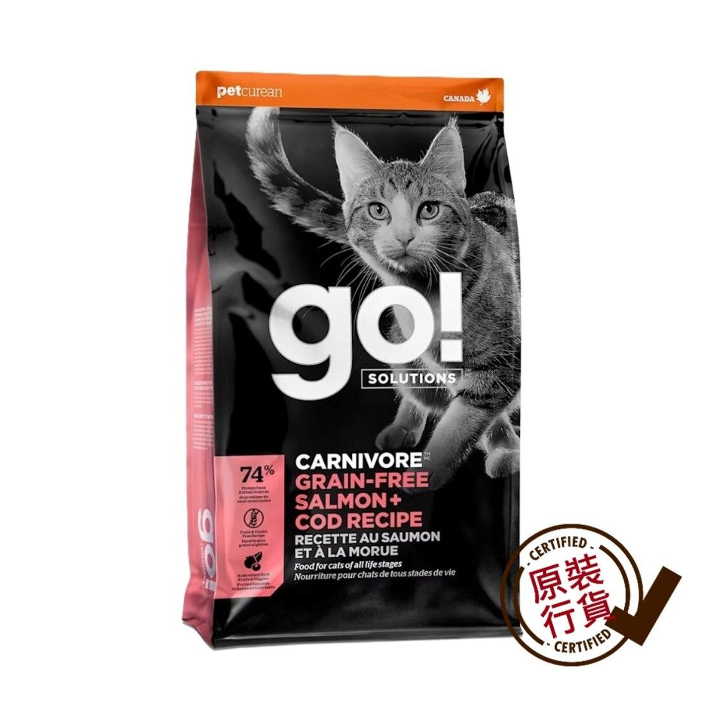 GO! SOLUTIONS 活力營養系列 無穀物 三文魚+鱈魚 全貓乾糧 16磅