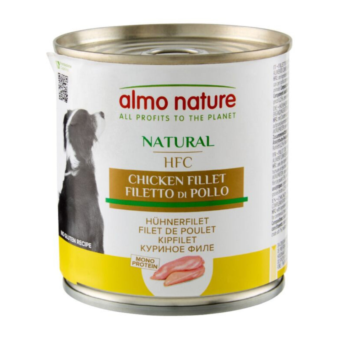 almo nature-Nature HFC 天然雞肉雞柳片狗罐頭濕糧 280g #5521