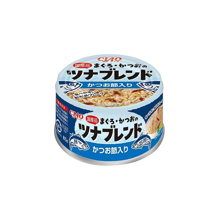 INABA - CIAO 吞拿魚 + 鰹魚 (含鰹魚片) 混合貓罐頭 85g A-262
