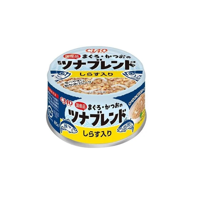 CIAO Tuna + Bonito + Whitebait Canned Cat Food 85g A-263