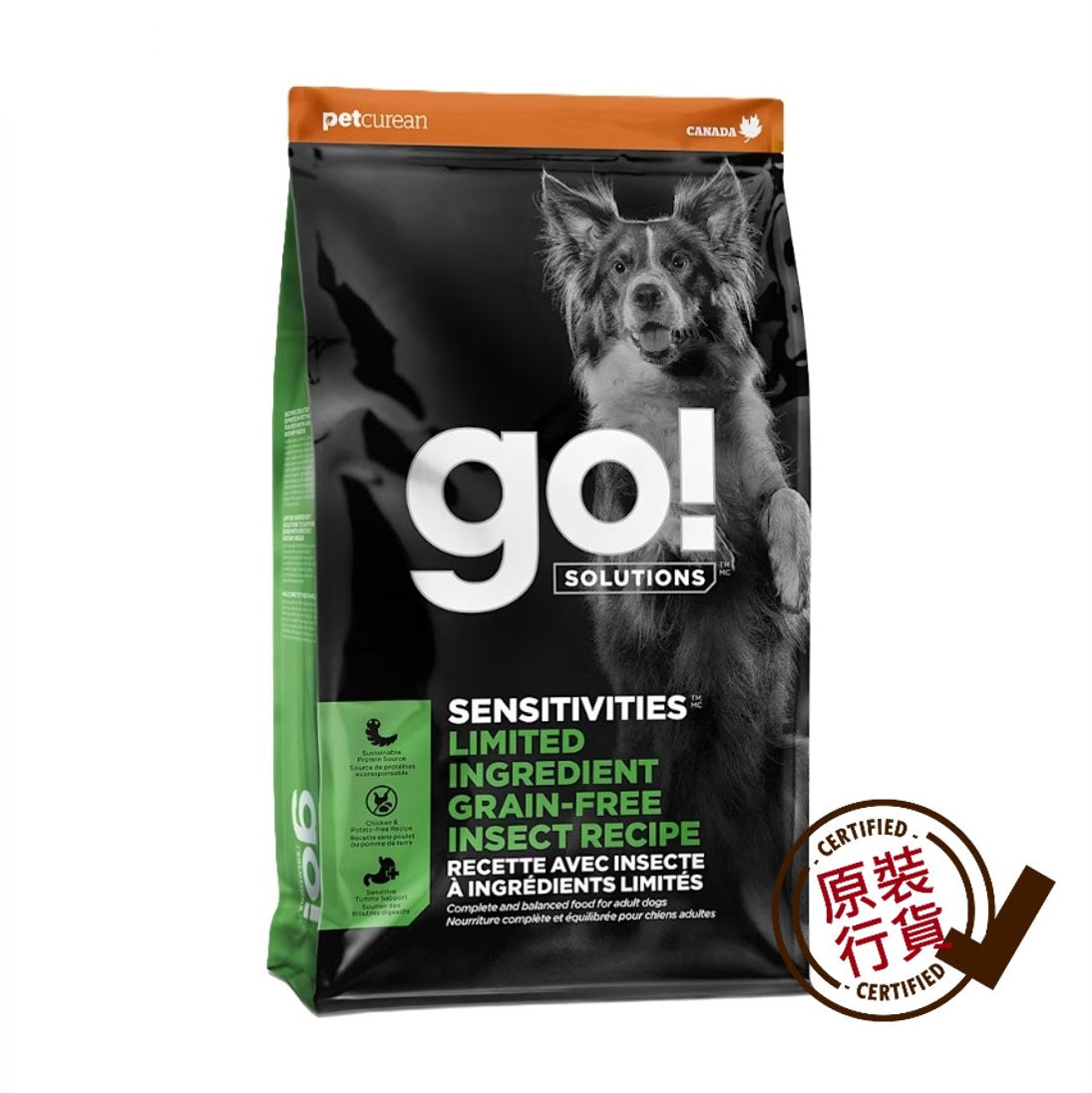 GO! SOLUTIONS Insect Protein Grain-Free Adult Dog Food 12lb