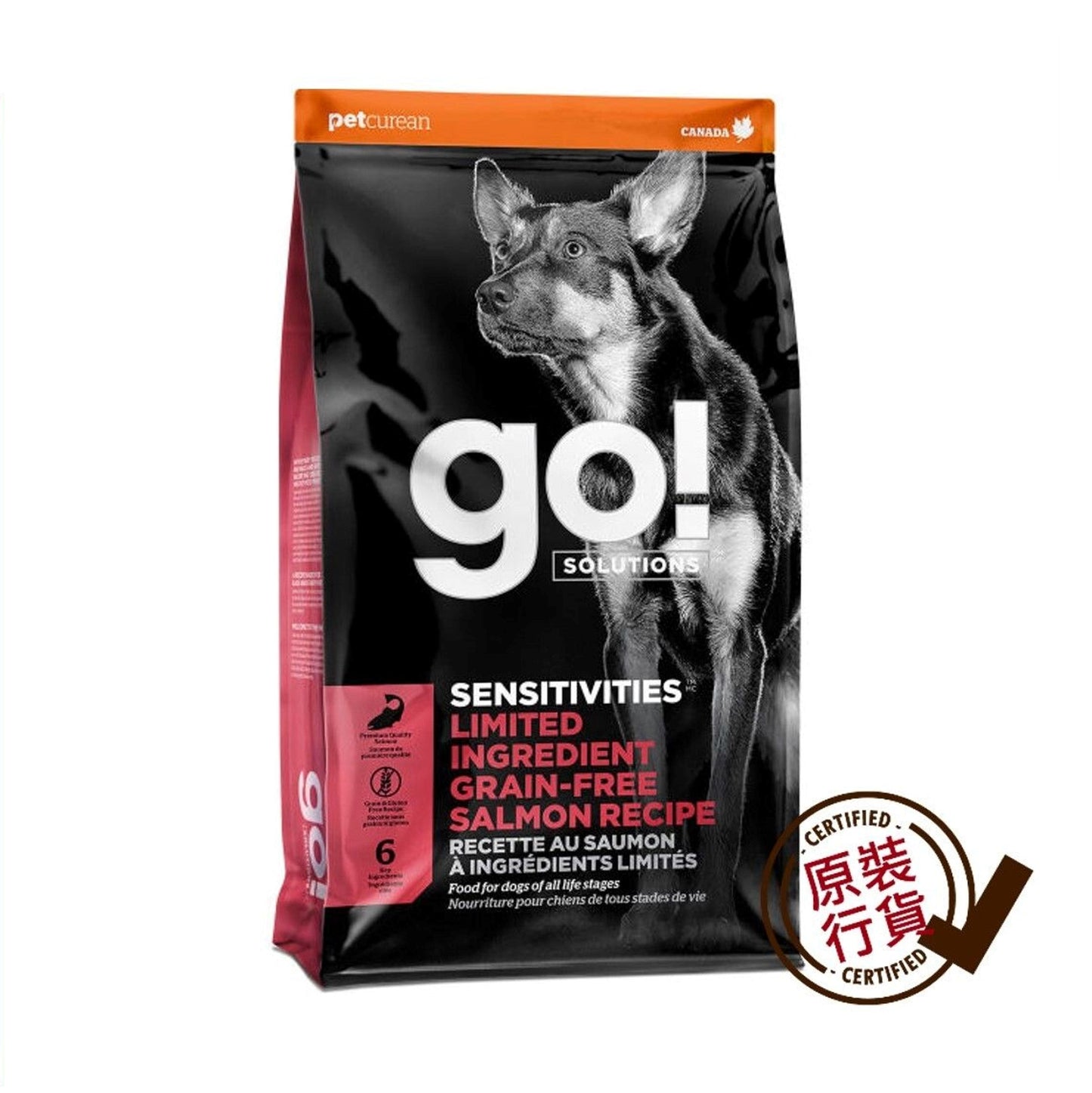 GO! SOLUTIONS Limited Ingredient Salmon Recipe Grain-Free All Life Stages Dog Food 12lb