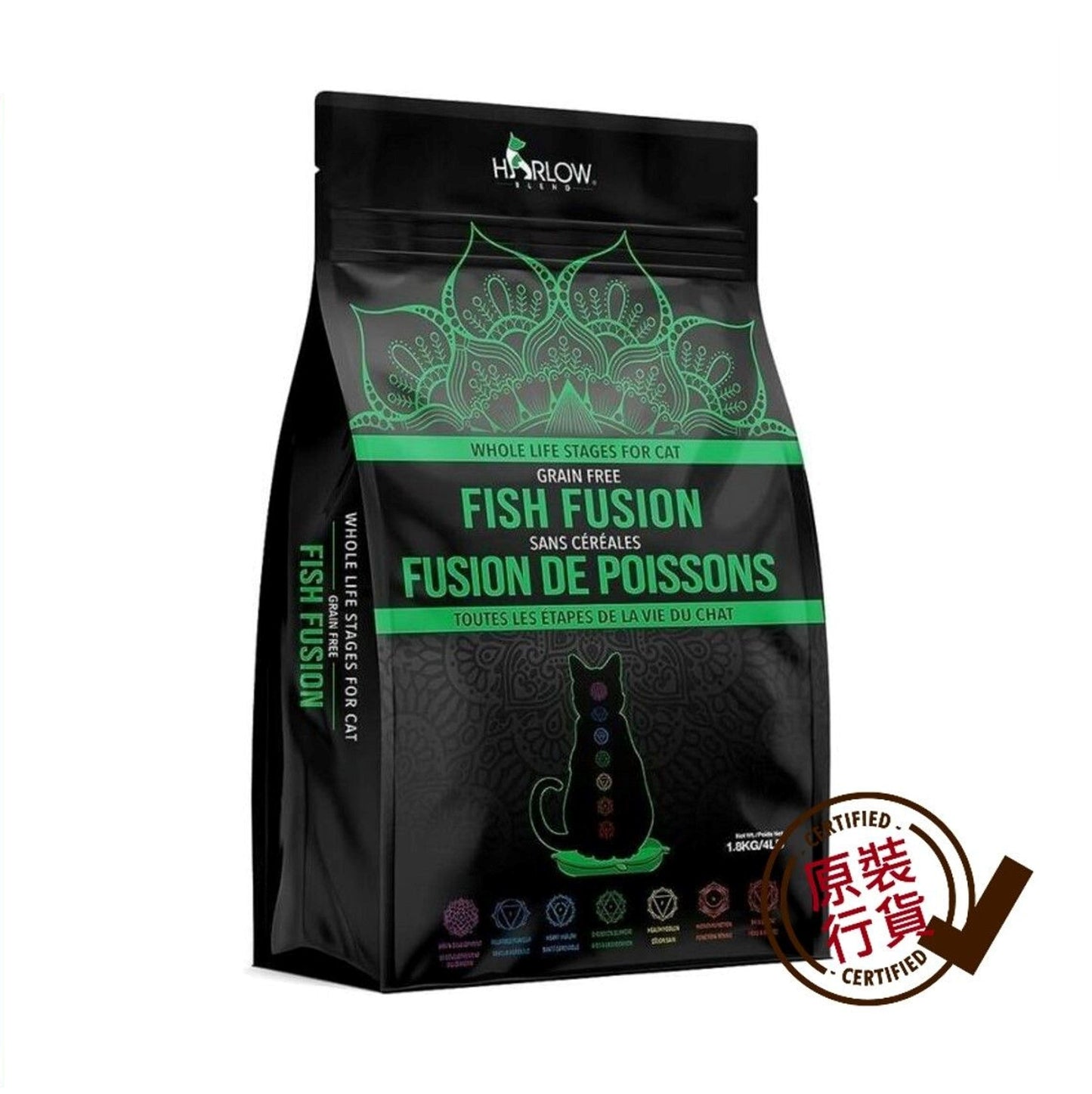 Harlow Maple All Natural Grain-Free Full Cat Dry Food Marine Fish Five Marine Fish Vegetable Formula 4lb