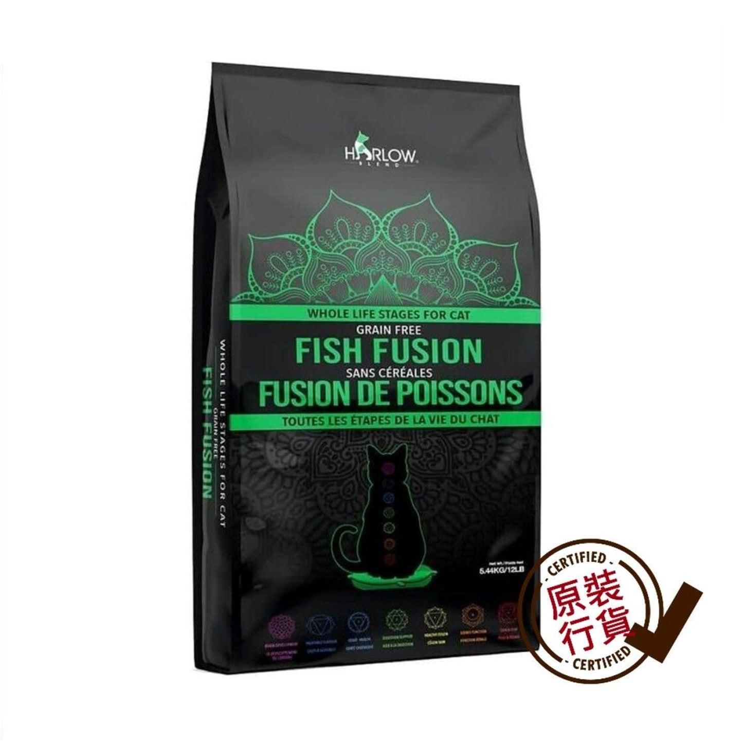 Harlow Maple All Natural Grain-Free Full Cat Formula Five Marine Fish Vegetable Formula 12lb