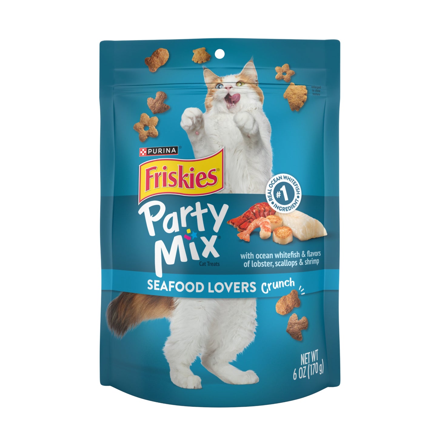 Friskies Party Mix 天然貓脆餅小食 海鮮龍蝦口味 170g(6安士)