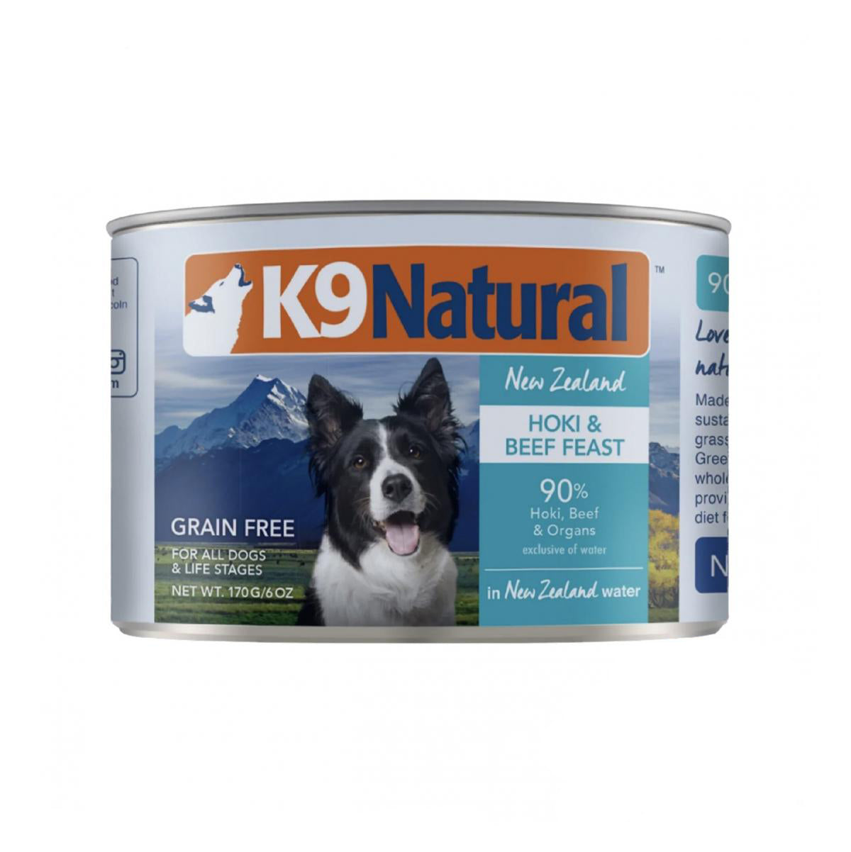K9 Natural Canned Dog Food Wet Food Beef and Hoki Feast 170g (2456)