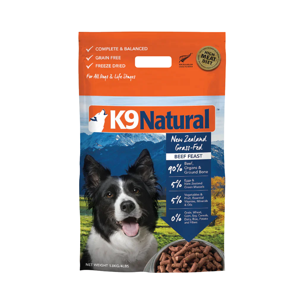 K9 Natural Freeze Dried Dog Food Beef Feast 1.8kg