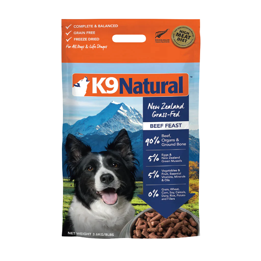 K9 Natural Freeze Dried Dog Food Beef Feast 3.6kg
