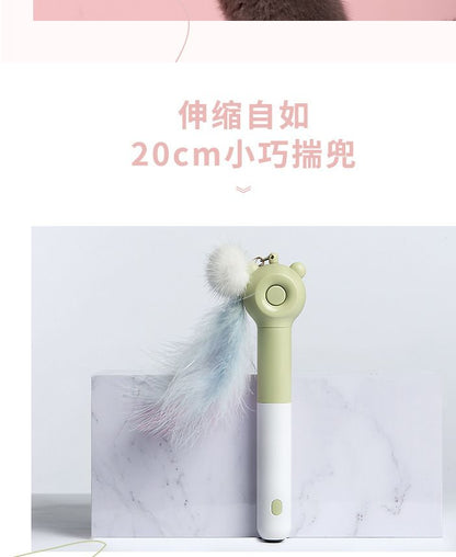 雷射逗貓器 多功能逗貓工具 貓玩具 牛油果綠色
