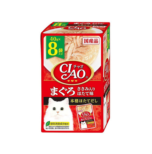 CIAO IC-381 貓濕糧 吞拿魚 雞肉 扇貝口味 PARTY 40g x 8