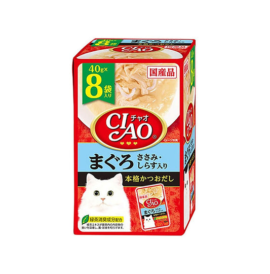 CIAO IC-382 貓濕糧 吞拿魚 雞肉 白飯魚口味 PARTY 40g x 8
