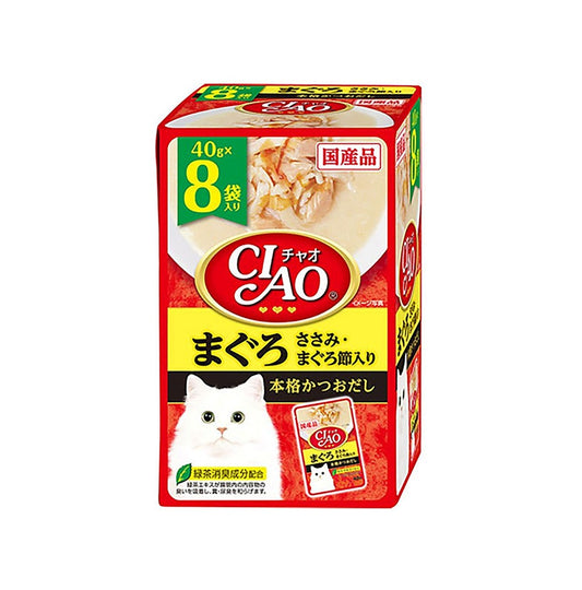 CIAO IC-383 貓濕糧 吞拿魚 雞肉 吞拿魚乾口味 PARTY 40g x 8