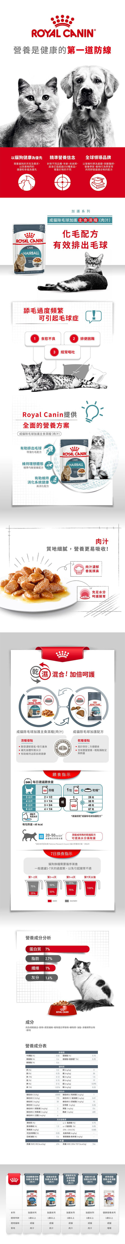 FHN 成貓除毛球加護主食濕糧 (肉汁) 85克 X 12 (包裝隨機提供)