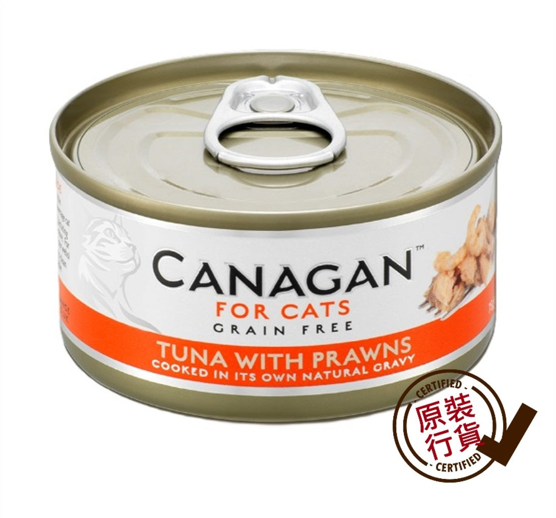 Canagan - 吞拿魚伴蝦 貓罐頭濕糧75克 #WP75