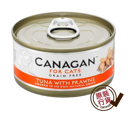 Canagan - 吞拿魚伴蝦 貓罐頭濕糧75克 #WP75