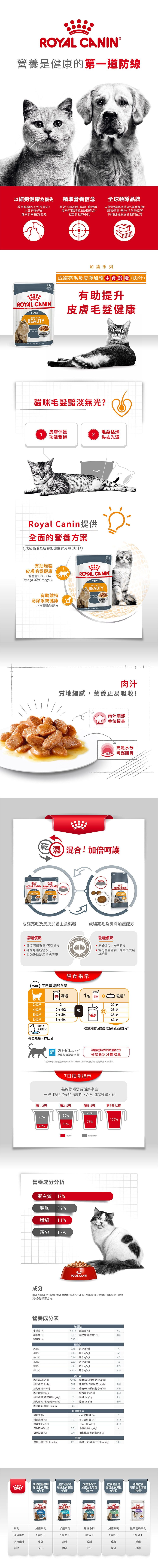 FHN 成貓亮毛及皮膚加護主食濕糧 (肉汁)(包裝隨機提供)85克 X 12