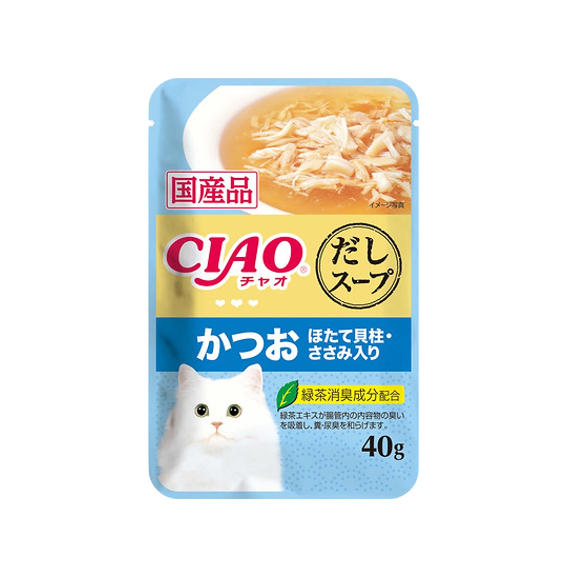 INABA〈CIAO〉日本貓濕糧 鰹魚 + 帶子 + 雞肉味 + 鰹魚湯底配方 40g #IC-212