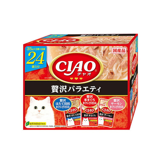CIAO IC-424 貓濕糧 豪華系列 雜錦口味 PARTY 35g x 24