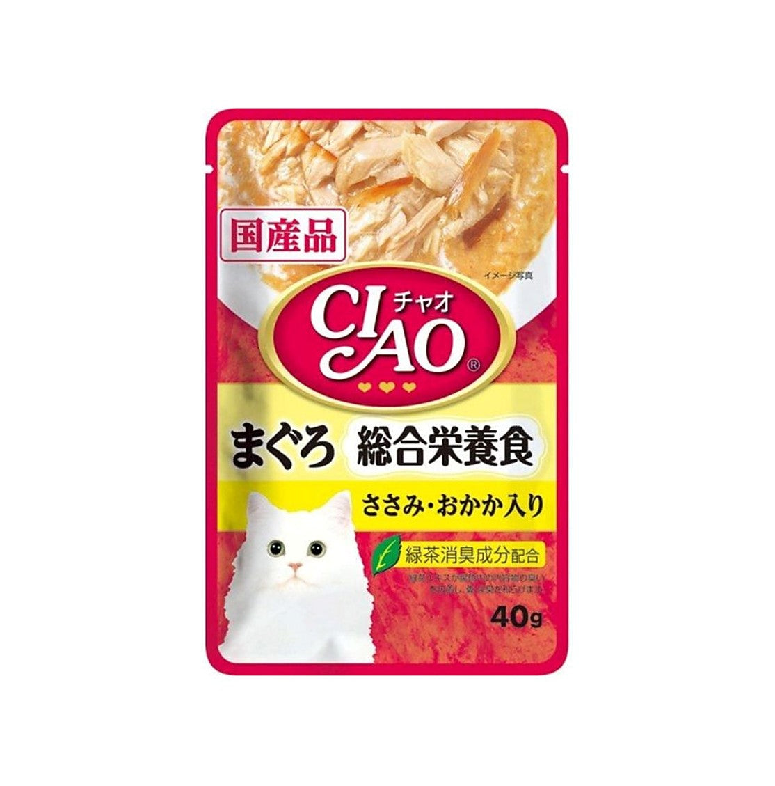 CIAO 日本貓濕糧(IC-305) - 吞拿魚 雞肉 木魚片(綜合營養) 40g