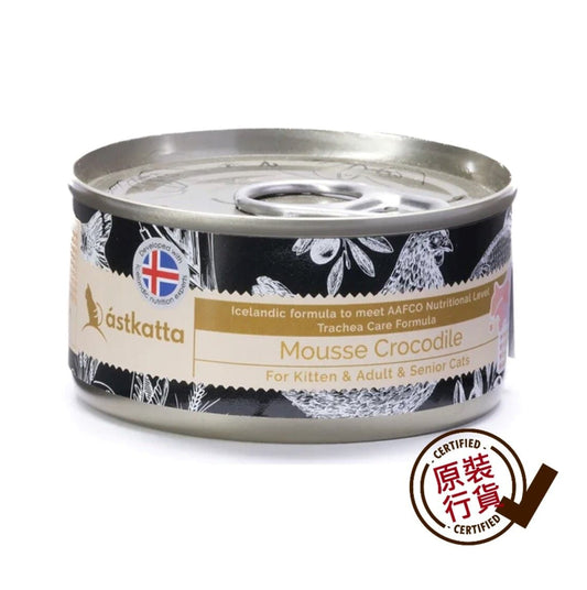 純鱷魚肉氣管護理配方慕絲主食罐 80g 貓罐頭