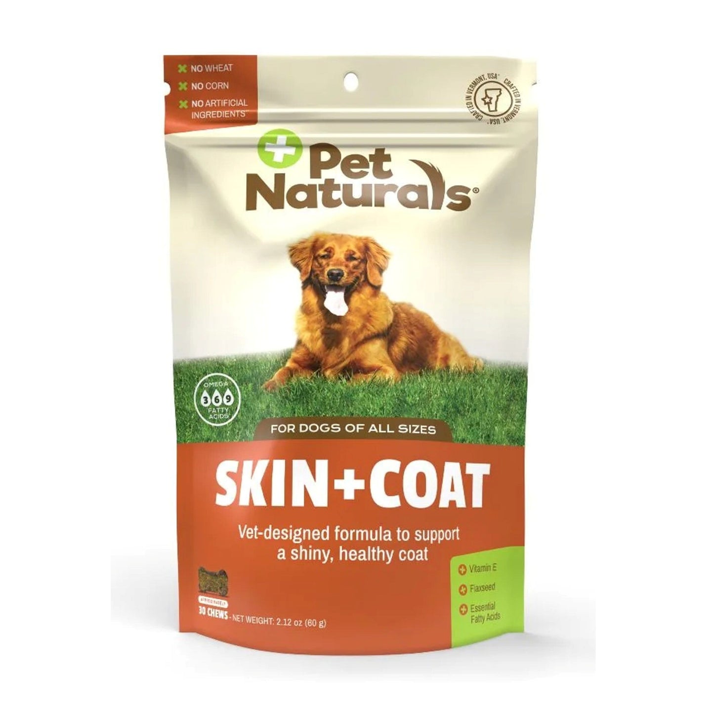 Pet Naturals 狗用美毛咀嚼片 30粒 [平行進口]