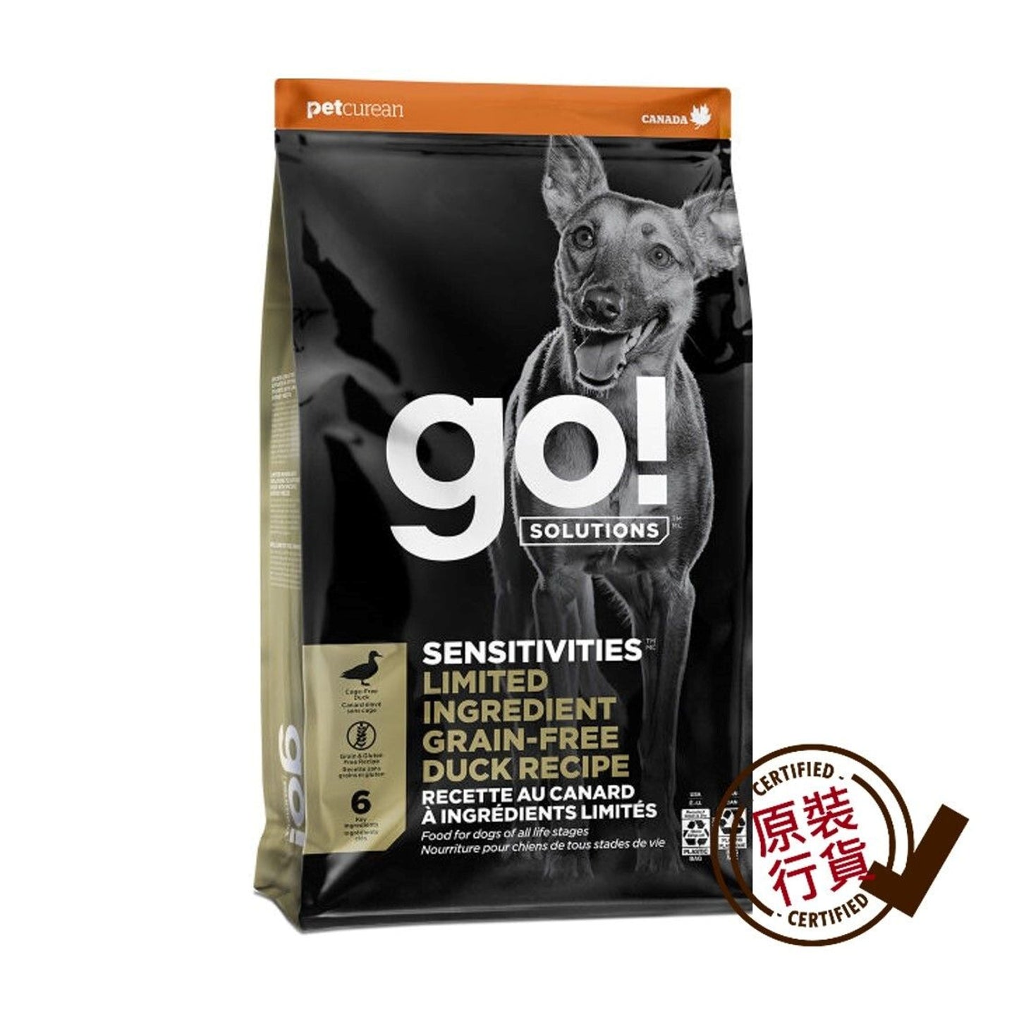 GO! SOLUTIONS 低敏美毛犬系列 無穀物 鴨肉配方 全犬糧 3.5磅