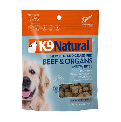 K9 Natural - 冷凍脫水牛肉&牛內臟狗小食 50g (包裝隨機提供)