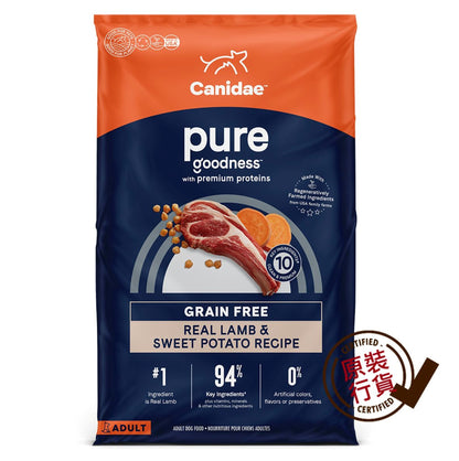 PURE 成犬乾糧 - 無穀物羊肉和甜薯 1.8KG(4磅)