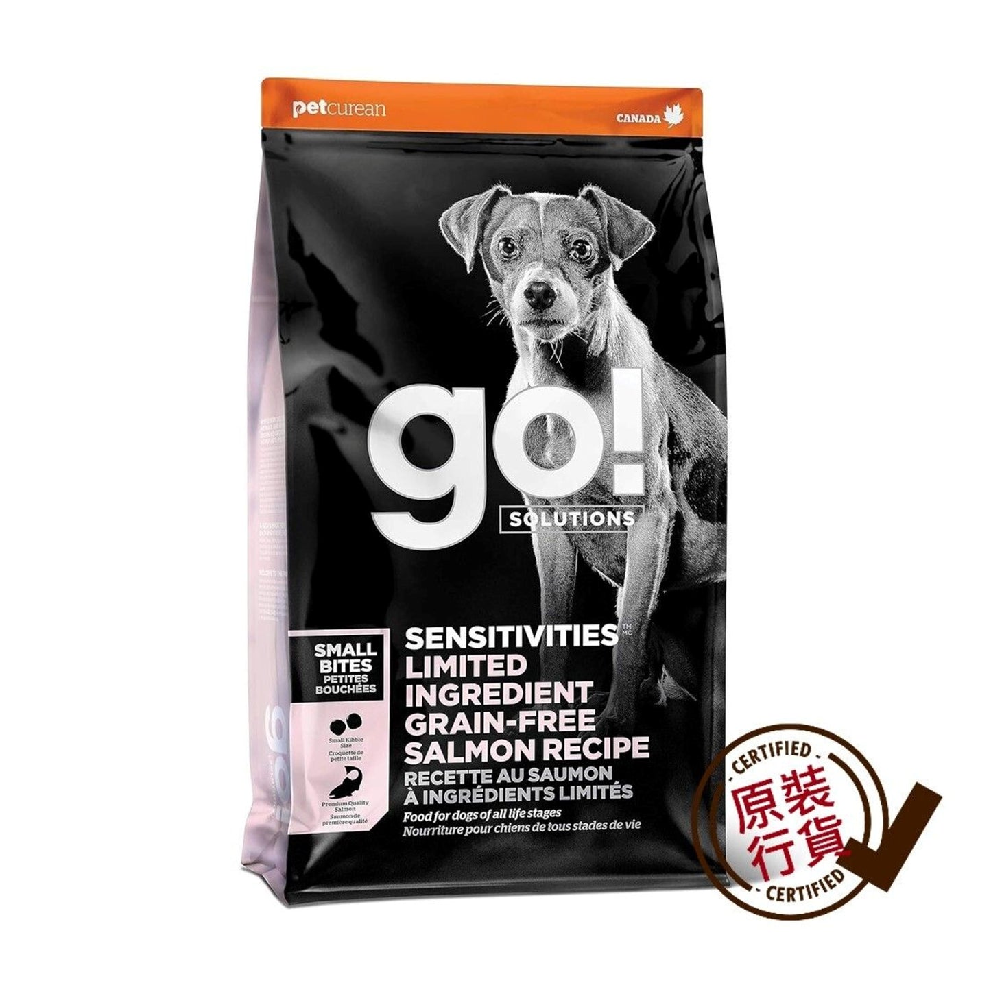 GO! SOLUTIONS 低敏美毛犬系列 無穀物 三文魚小顆粒配方 全犬糧 3.5磅