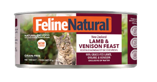 Feline Natural F9 主食貓罐頭 羊肉及鹿肉盛宴 貓濕糧 85克