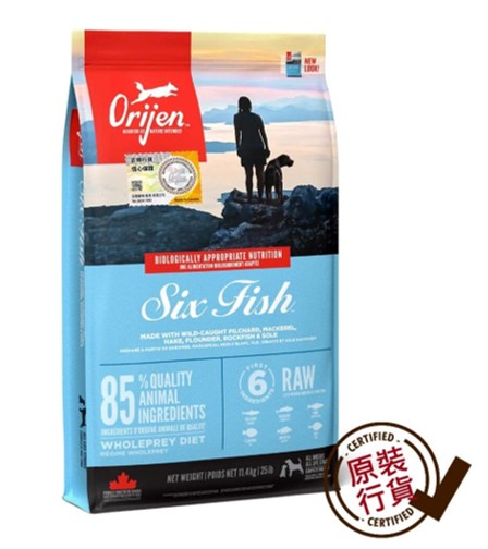 無穀物 狗糧 6種魚 (11.4公斤)