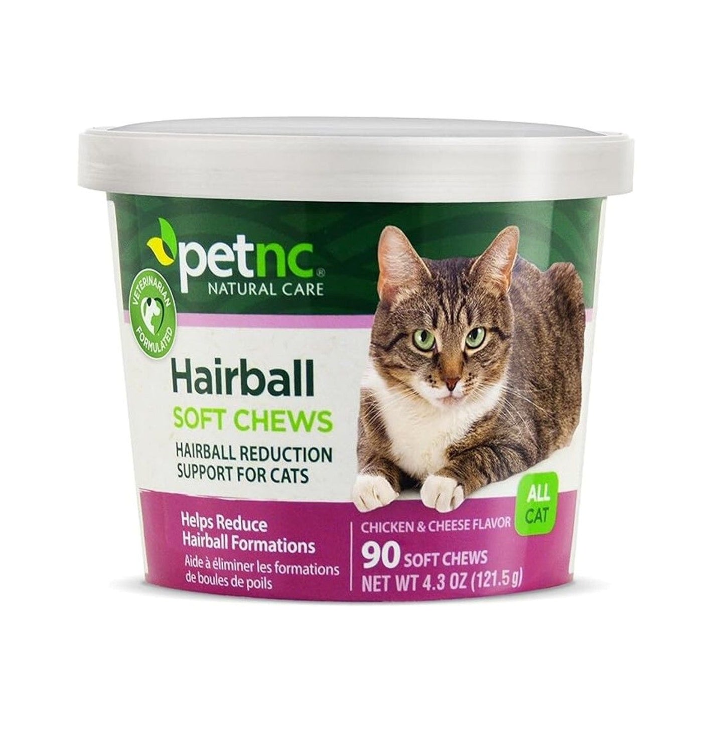petnc NATURAL CARE 毛孩貓貓美毛去毛球腸胃保健咀嚼片90粒 [平行進口]
