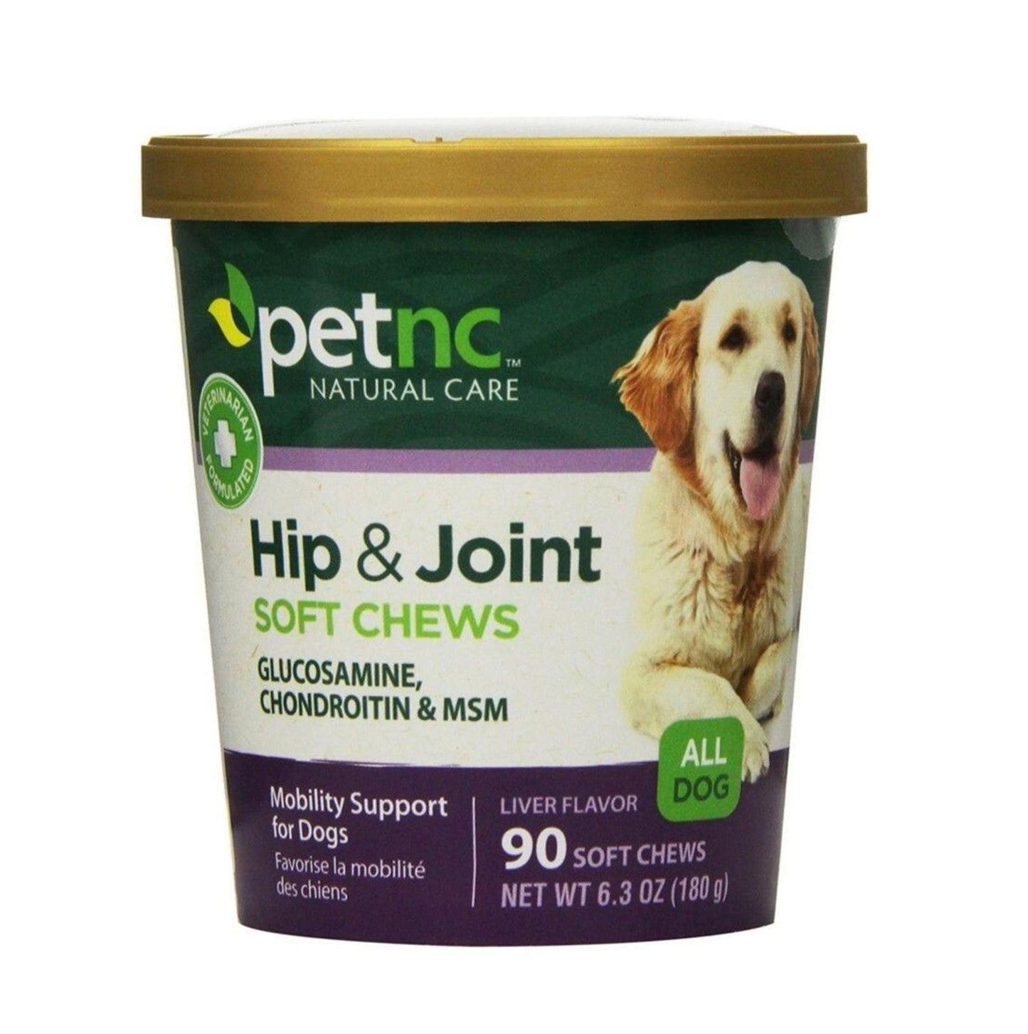 petnc NATURAL CARE 獸醫配方毛孩寵物關節修復90粒小食 適合任何大小的狗狗 [平行進口]