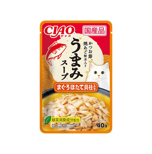 INABA〈CIAO〉日本貓濕糧 鮪魚 + 扇貝配方 40克 #IC-353