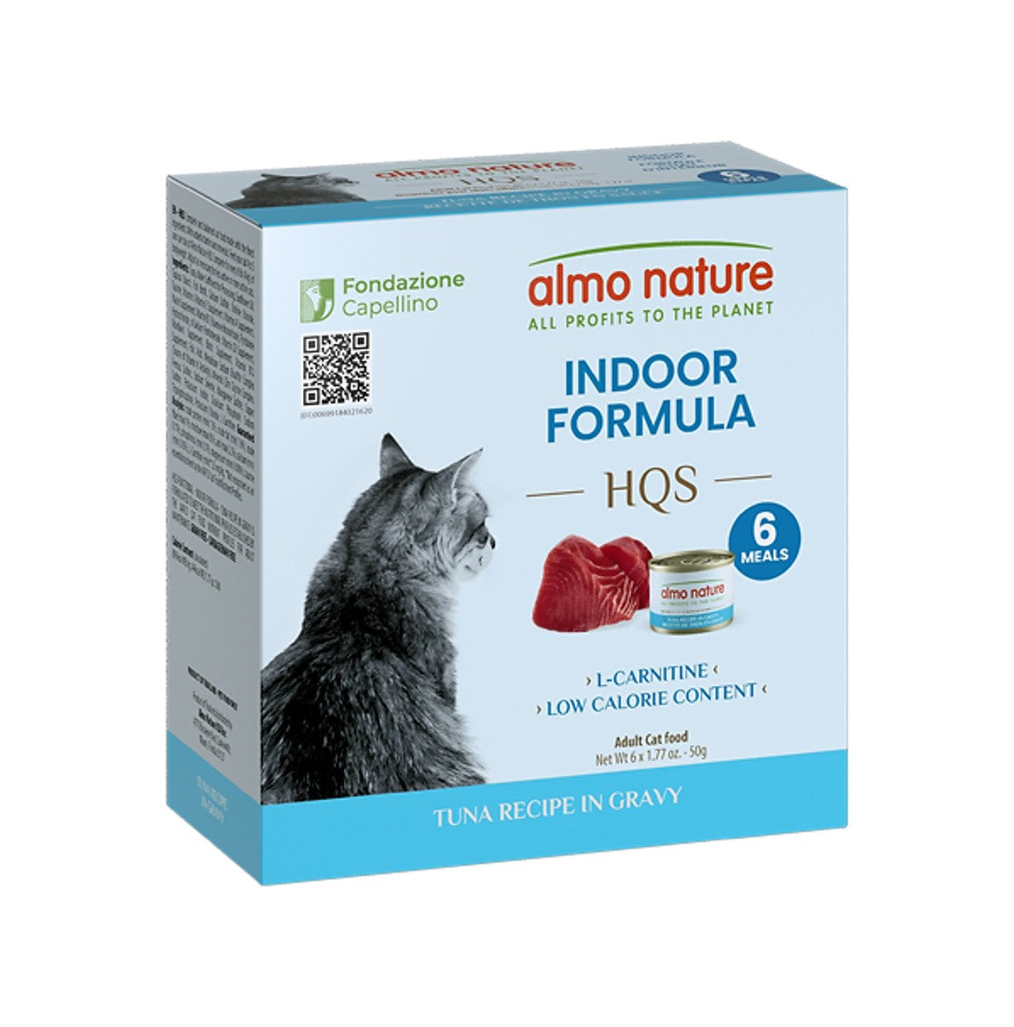 almo nature 貓罐頭套裝-室內配方 吞拿魚肉汁 50克 x6罐