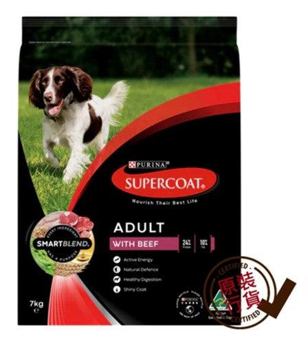 SUPERCOAT 狗糧 成犬牛肉保護力強化配方 7kg