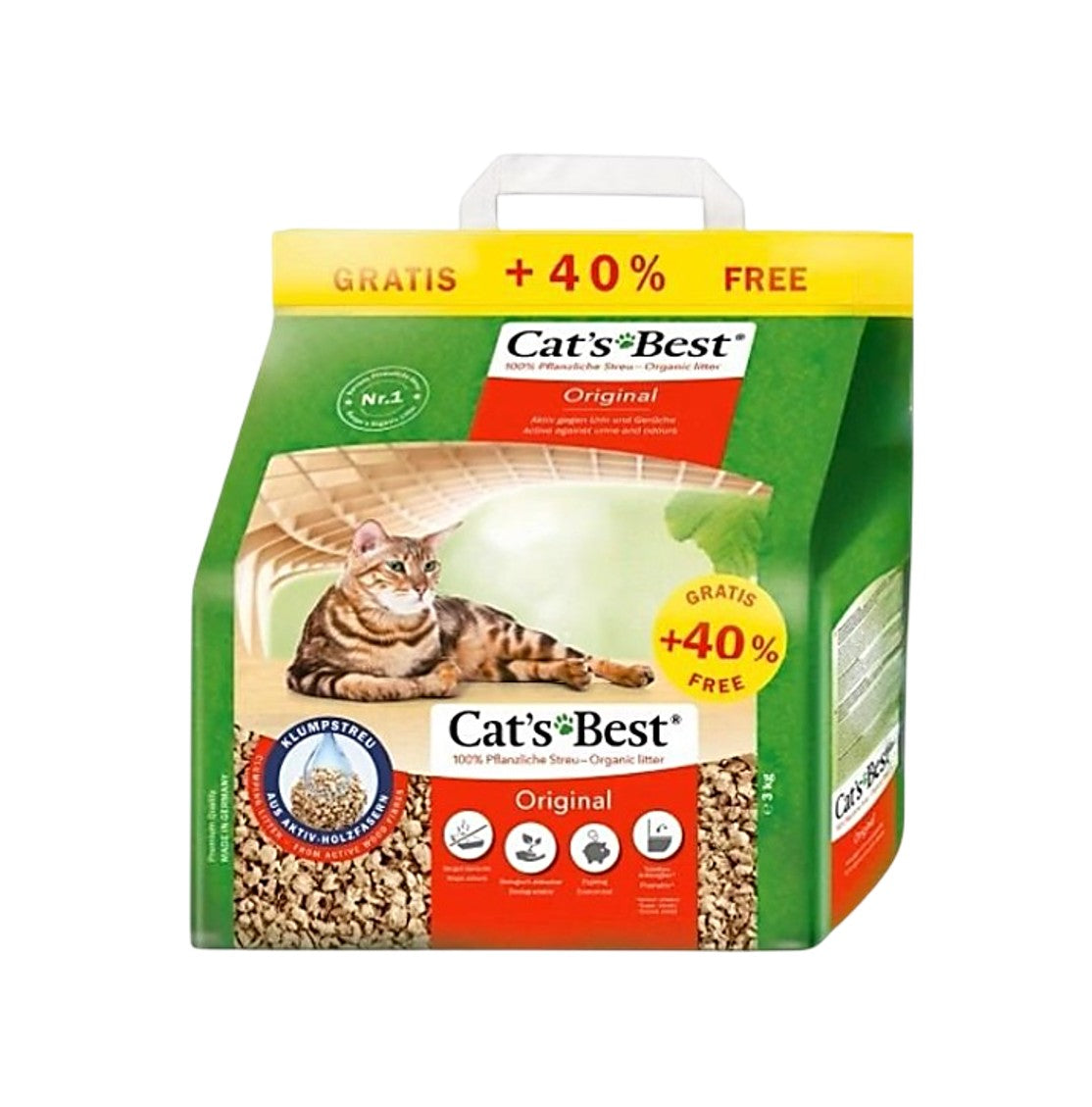 Cat's Best 黏結吸臭木貓砂 3公斤