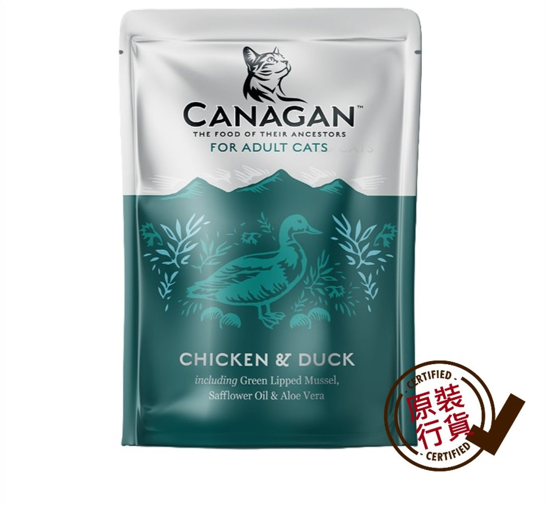 Canagan - 成貓 雞肉鴨肉 貓濕糧 85克 #YCD