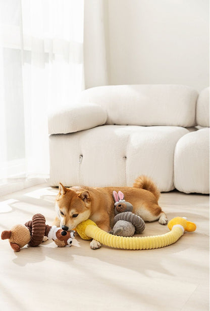 Hipidog 毛絨發聲玩具 貓咪狗狗互動寵物玩具 帕烏棕狐狸