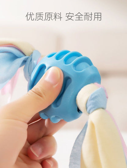 Hipidog TPR糖果小狗狗玩具 磨牙耐咬 可水洗潔牙橡膠用品 藍色凹凸球布條