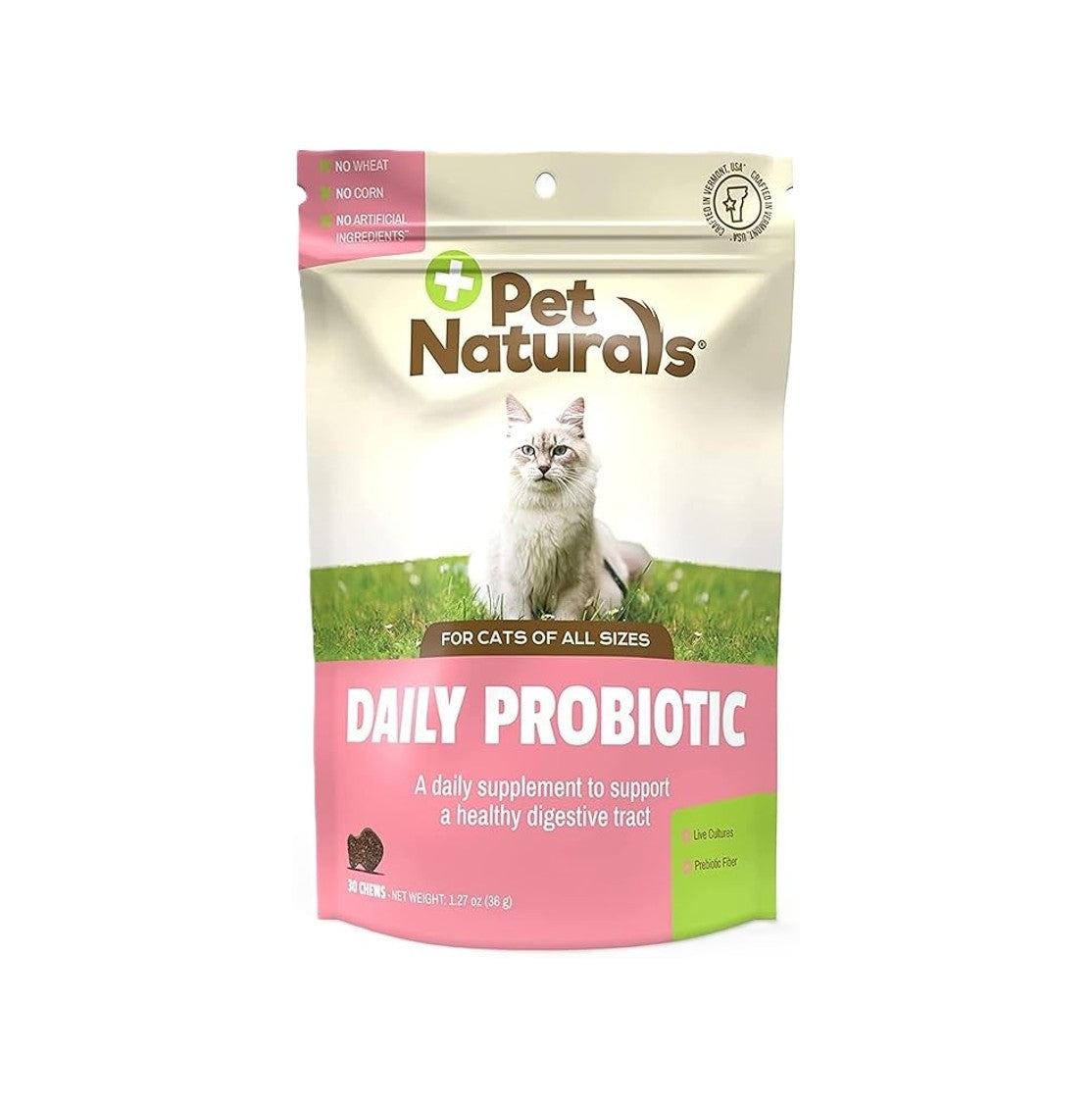 Pet Naturals 貓用益生菌 魚型咀嚼片 30粒 36克