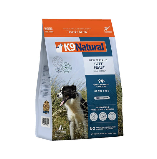 K9 Natural 凍乾狗糧 牛肉盛宴3.6公斤