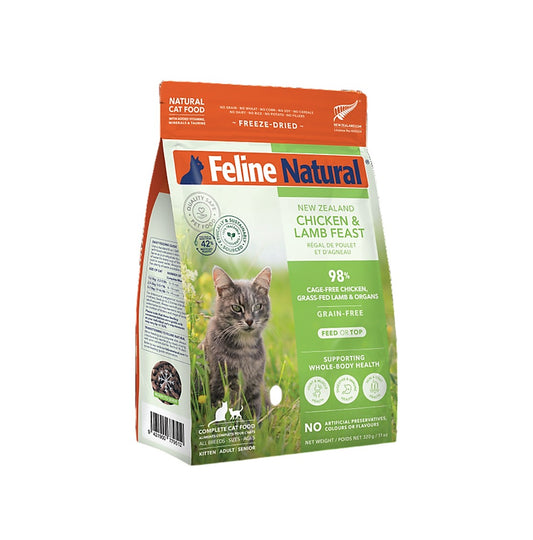 Feline Natural F9 凍乾貓糧 雞肉羊肉盛宴320克 (包裝隨機提供)