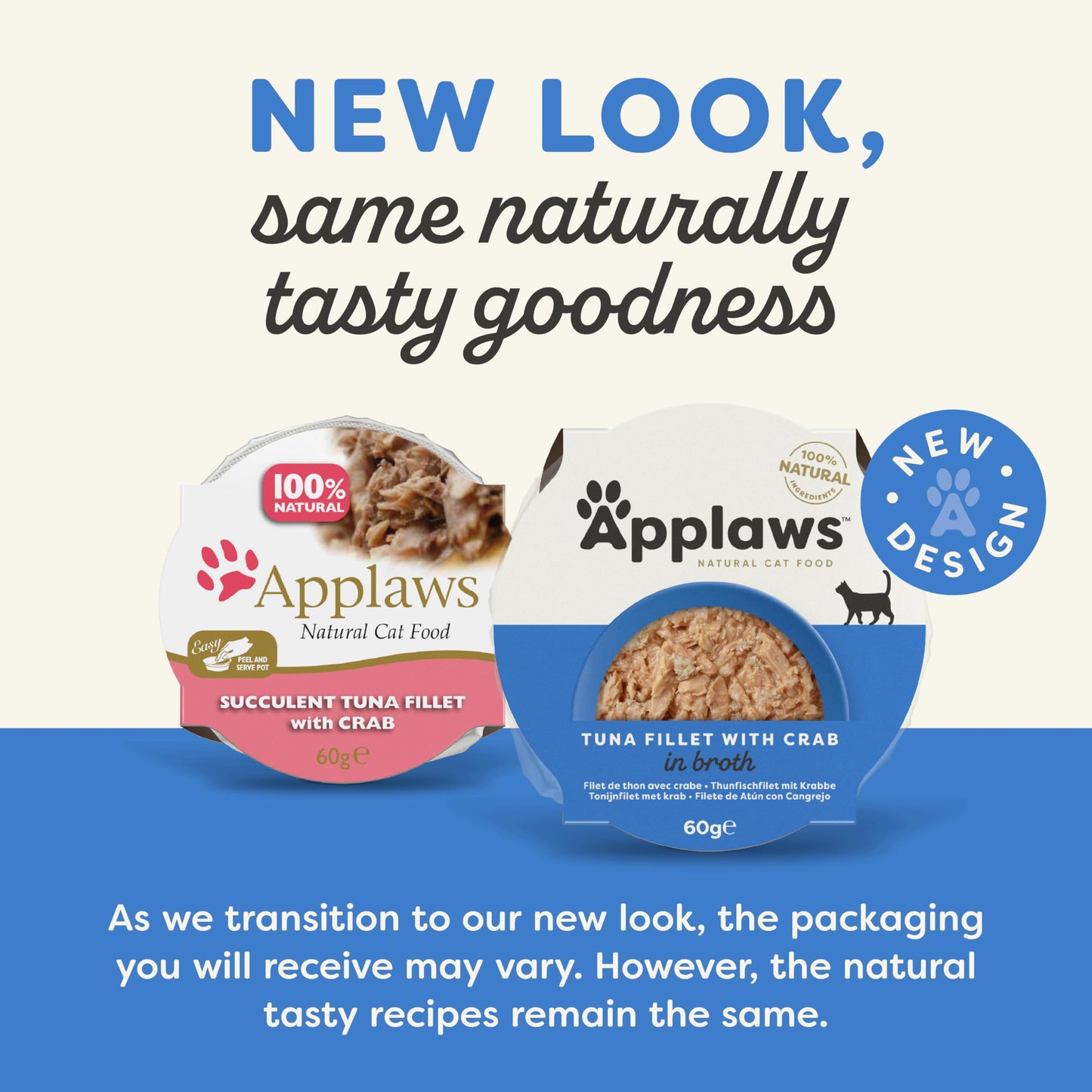 Applaws [全天然]輕便餐盒系列 - 吞拿魚 + 蟹 (60g) (包裝隨機提供)