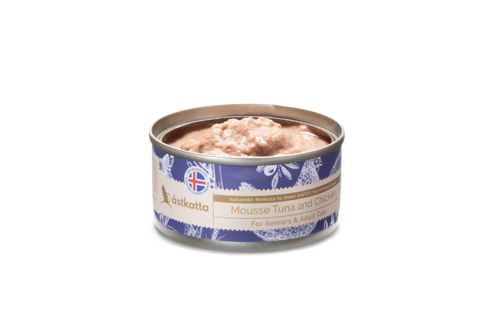 ASTKATTA Senior Cat Can Series Tuna + Chicken Mousse Formula 80g